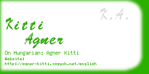kitti agner business card